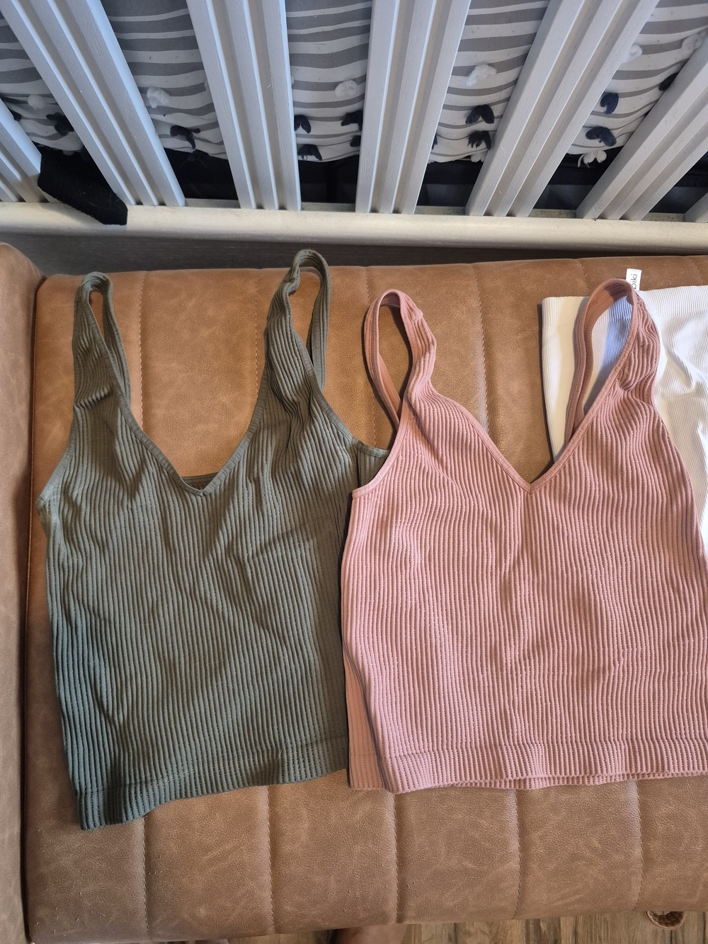 Ribbed V-Neck Brami and Tube Tops Lot